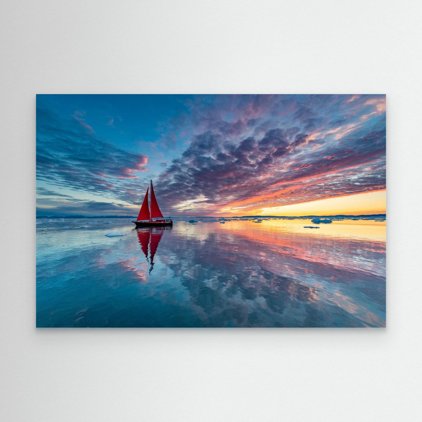 Greenland fire sky by Marc Pelissier Canvas
