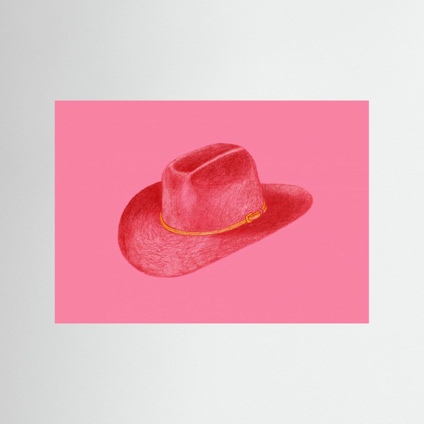 Red Stetson On Pink by Anyone Can Yeehaw