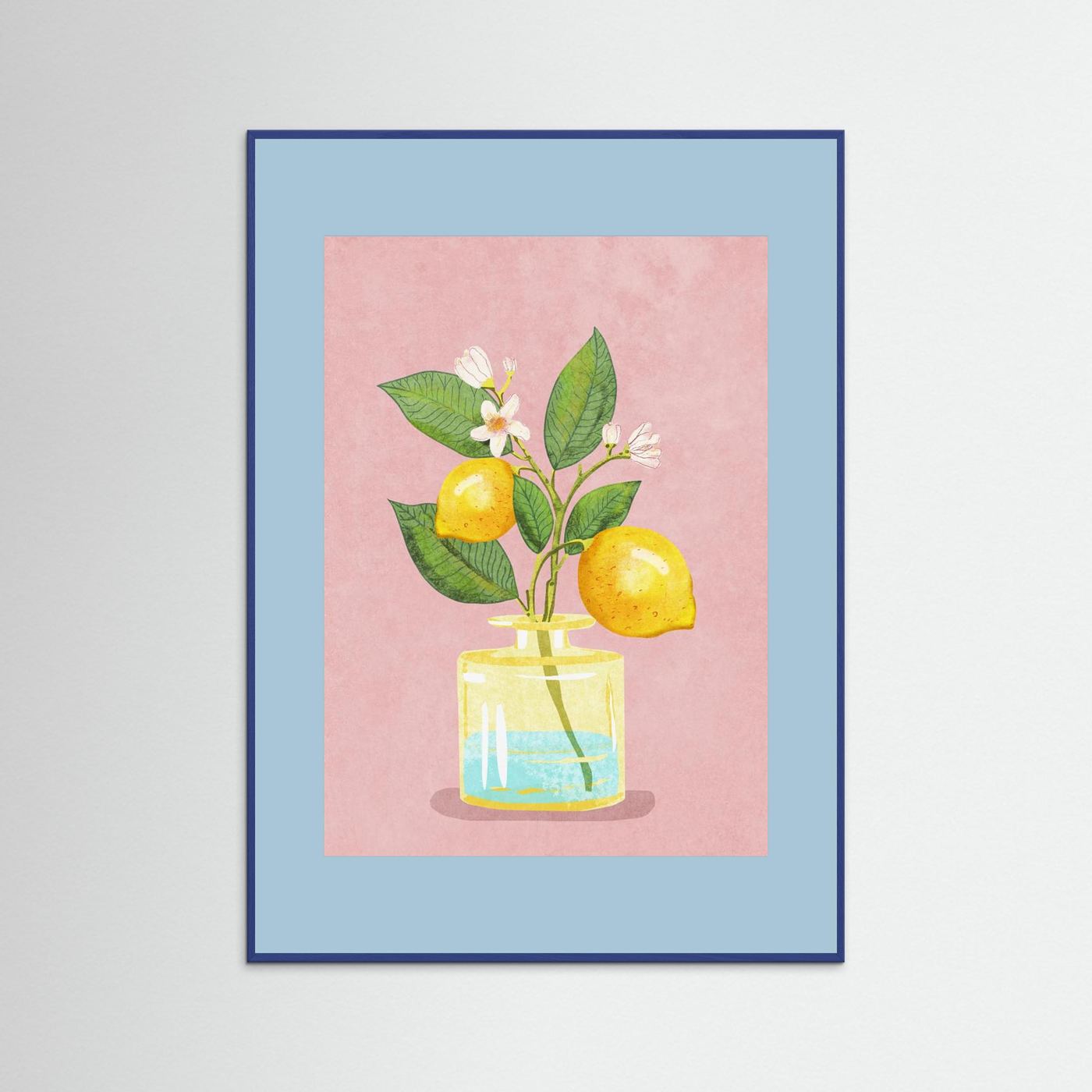 Lemon Bunch In Vase by Raissa Oltmanns Fine Art Paper 