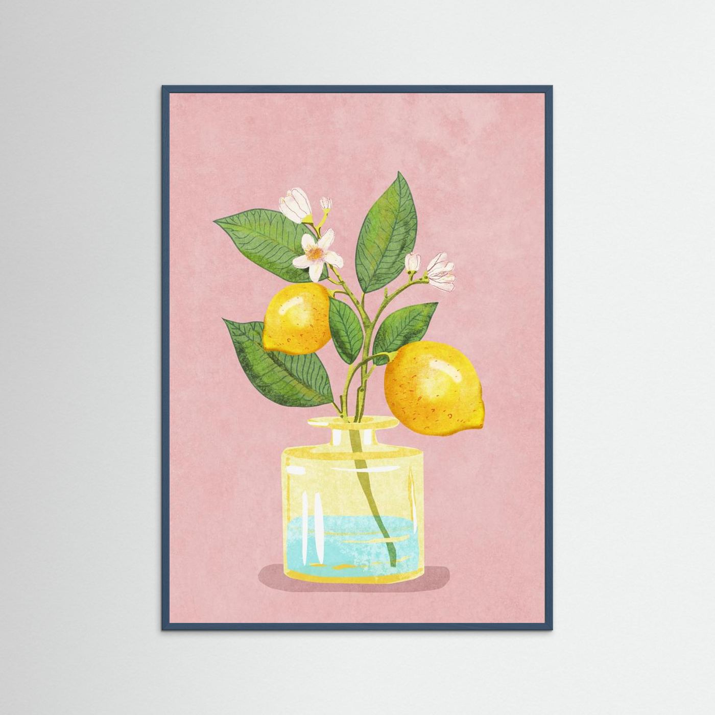 Lemon Bunch In Vase by Raissa Oltmanns Fine Art Paper 