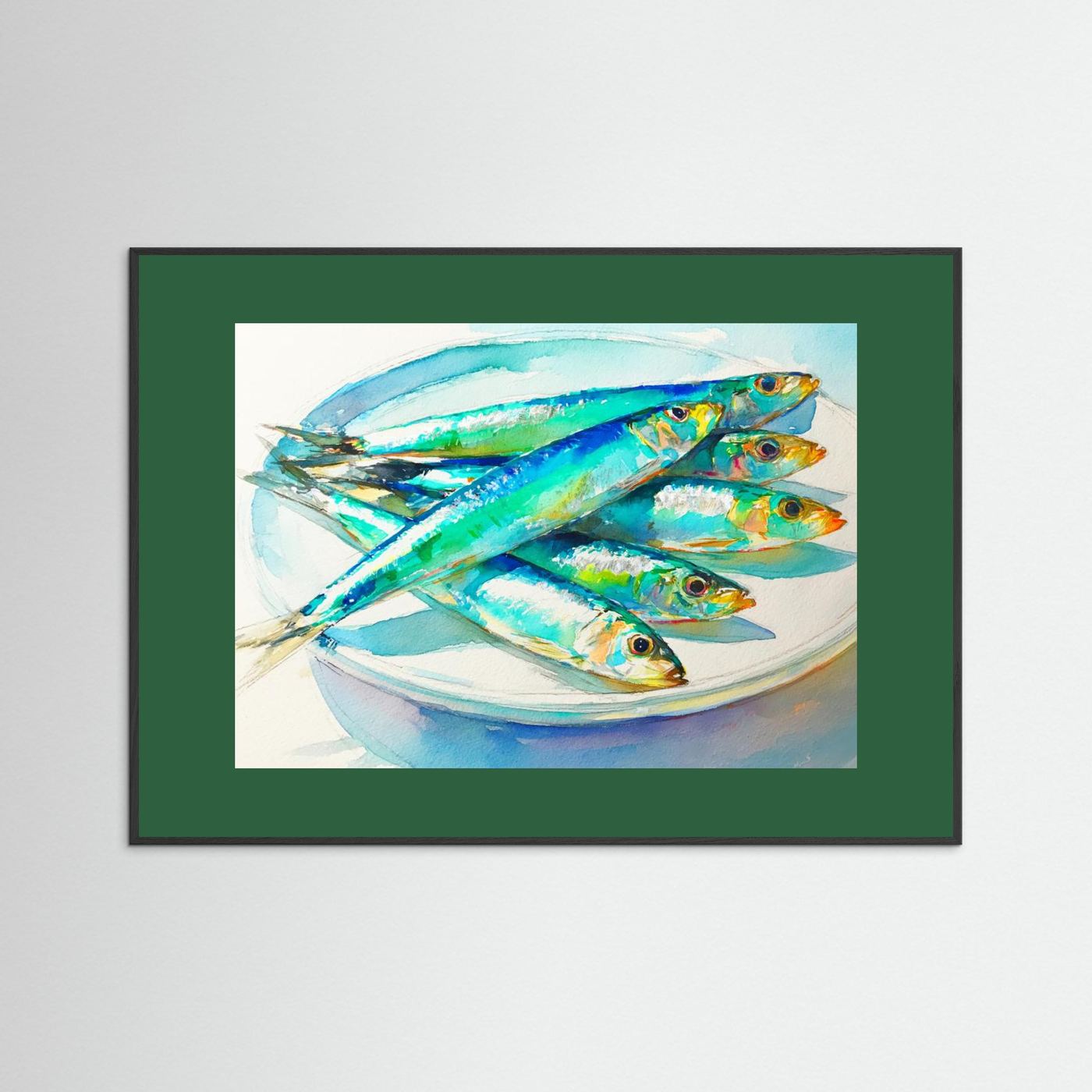 Colorful Sardines Painting by Treechild Fine Art Paper 