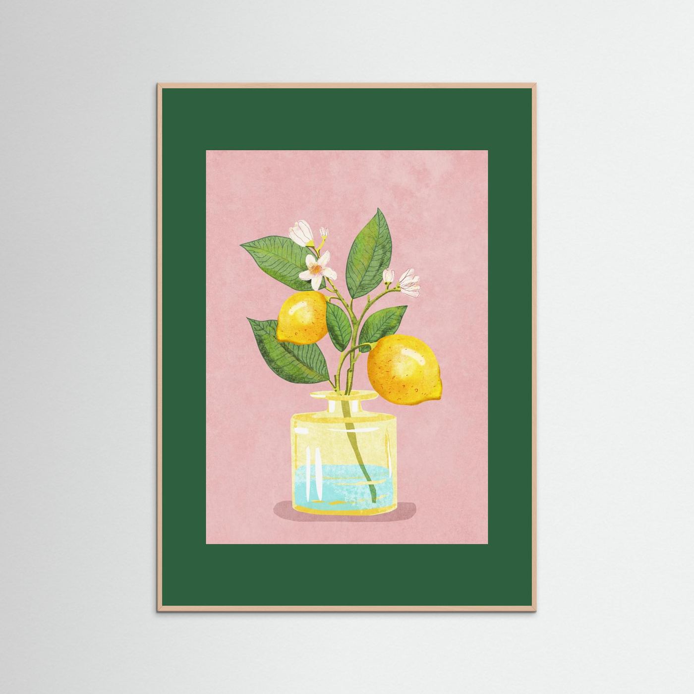 Lemon Bunch In Vase by Raissa Oltmanns Fine Art Paper 
