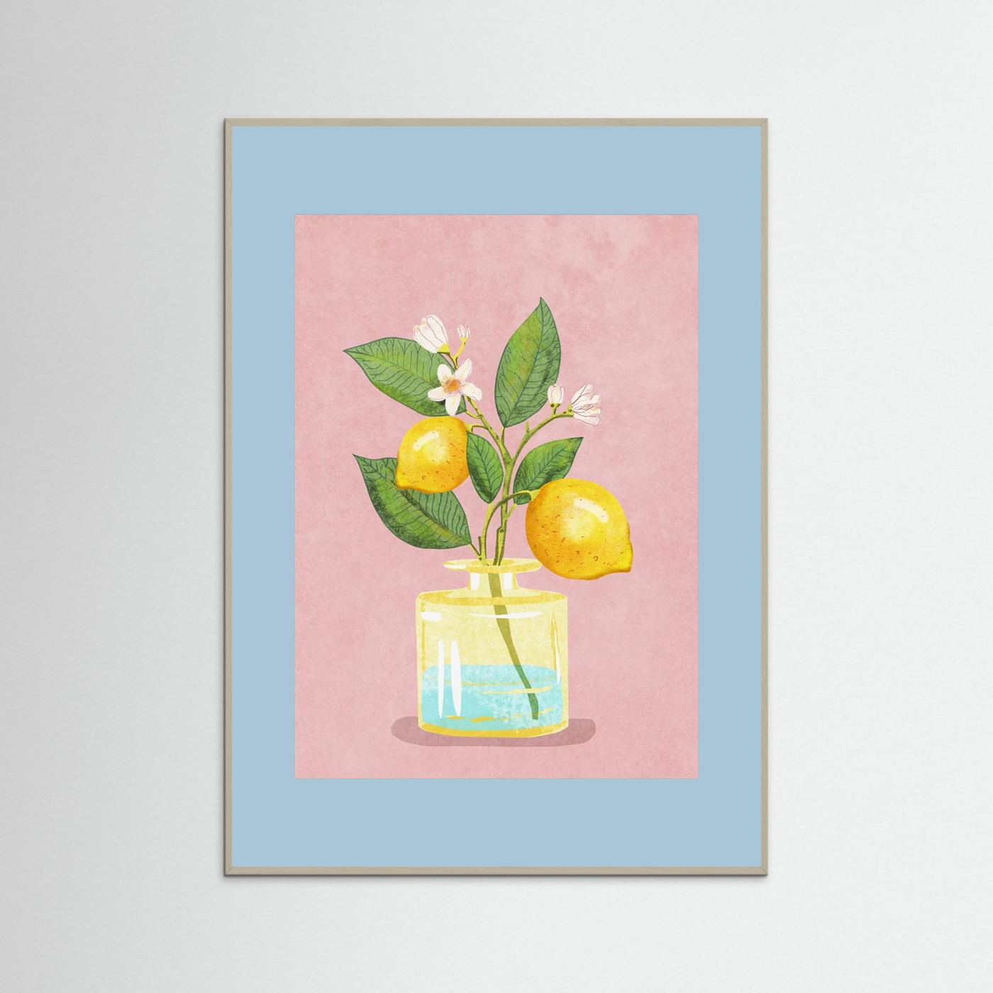 Lemon Bunch In Vase by Raissa Oltmanns Fine Art Paper 