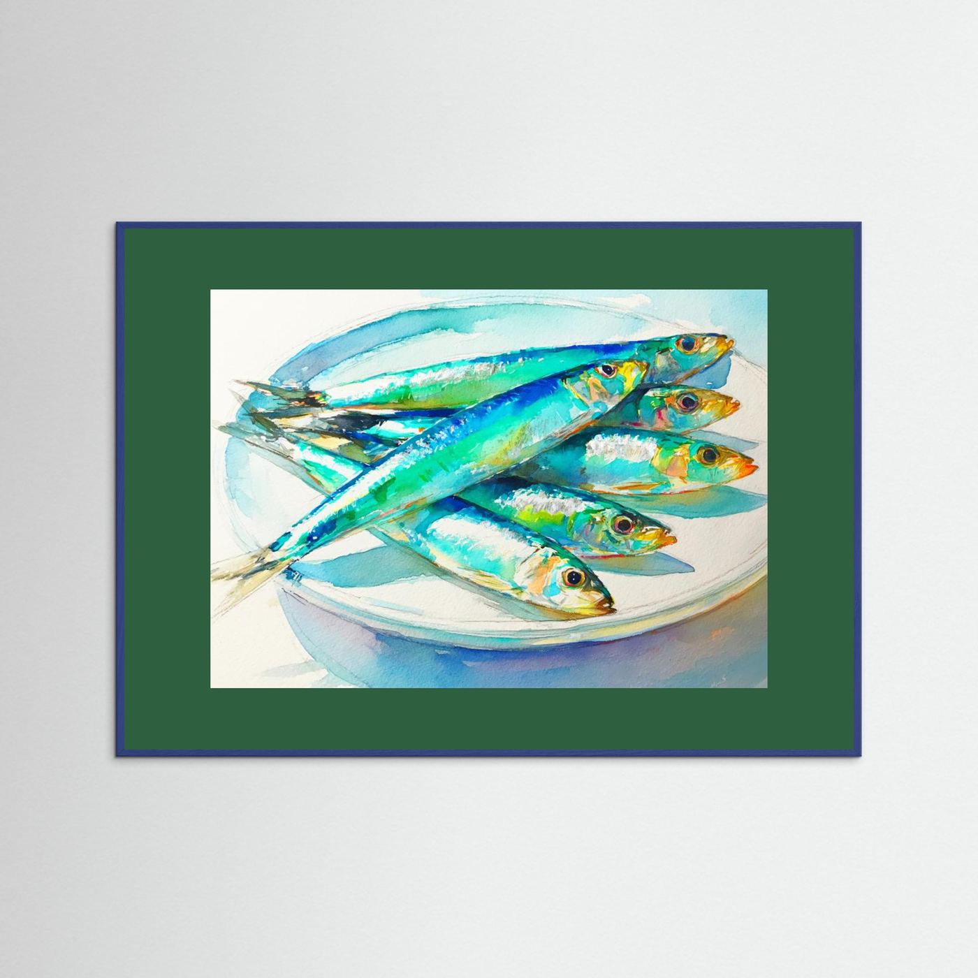 Colorful Sardines Painting by Treechild Fine Art Paper 