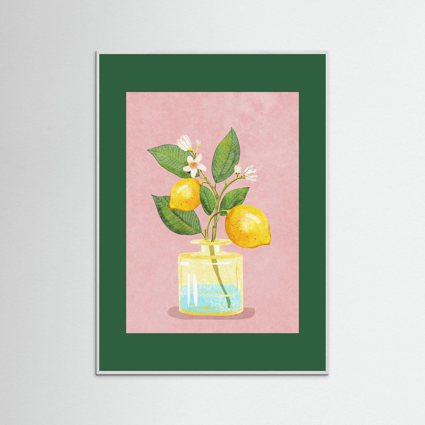 Lemon Bunch In Vase by Raissa Oltmanns Fine Art Paper 
