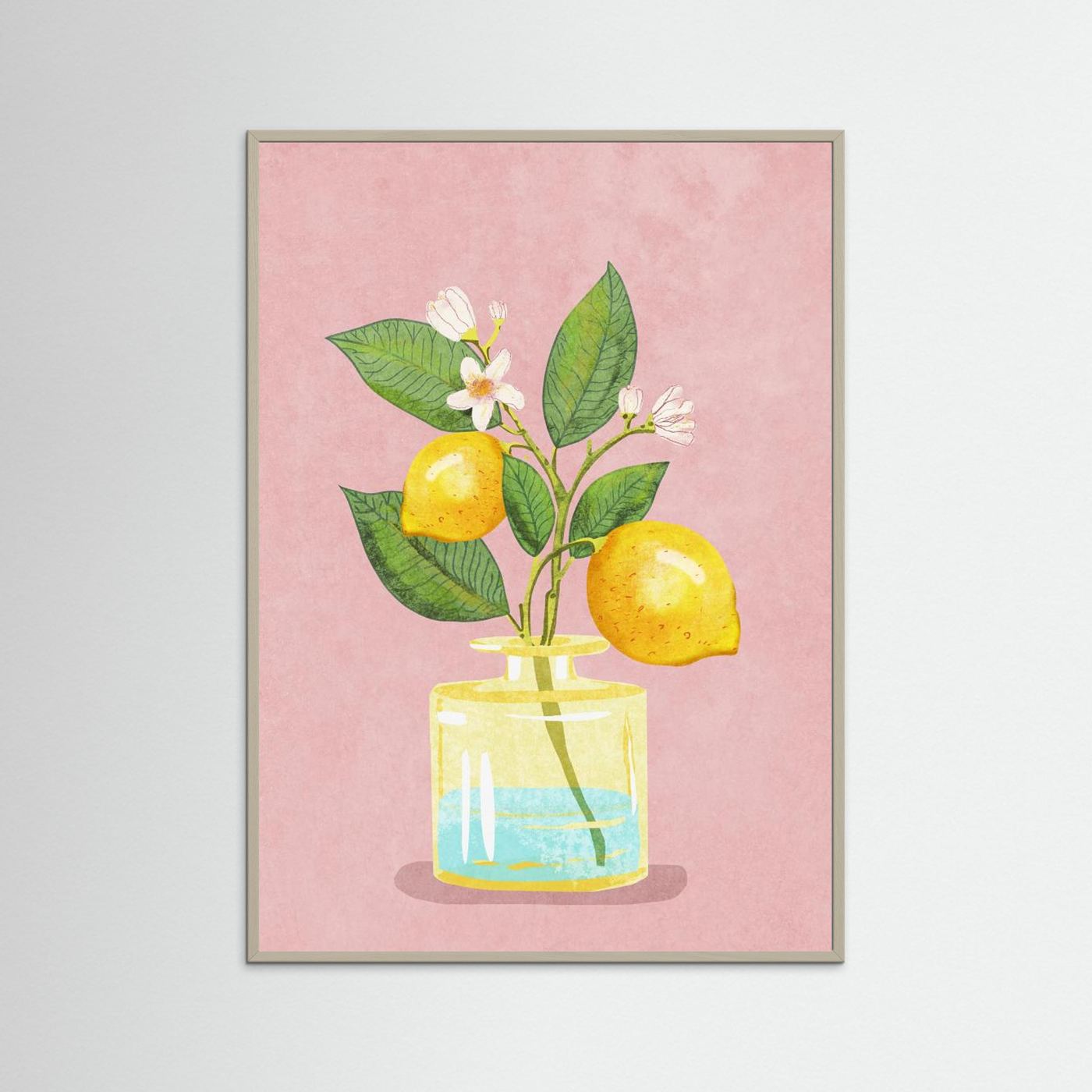 Lemon Bunch In Vase by Raissa Oltmanns Fine Art Paper 