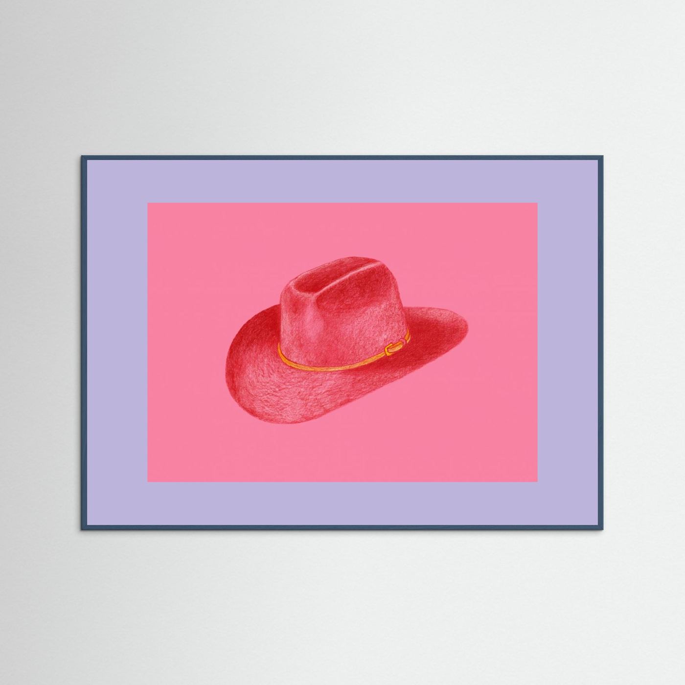 Red Stetson On Pink by Anyone Can Yeehaw