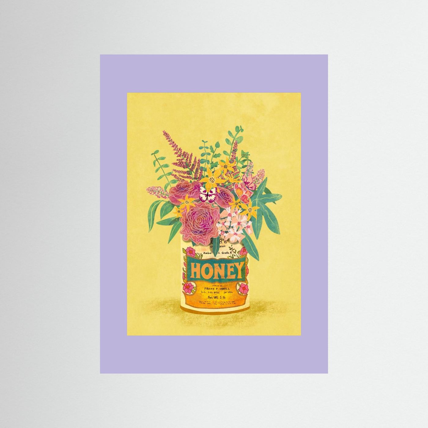 Flowers In a vintage Honey Can by Raissa Oltmanns Fine Art Paper 