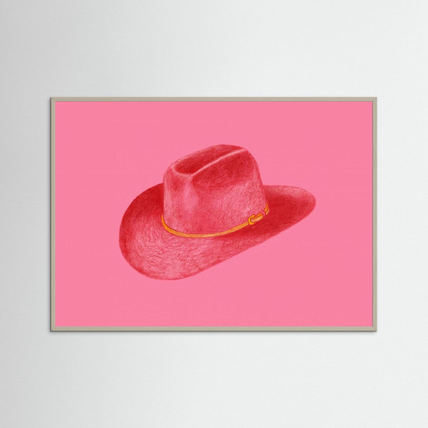 Red Stetson On Pink by Anyone Can Yeehaw