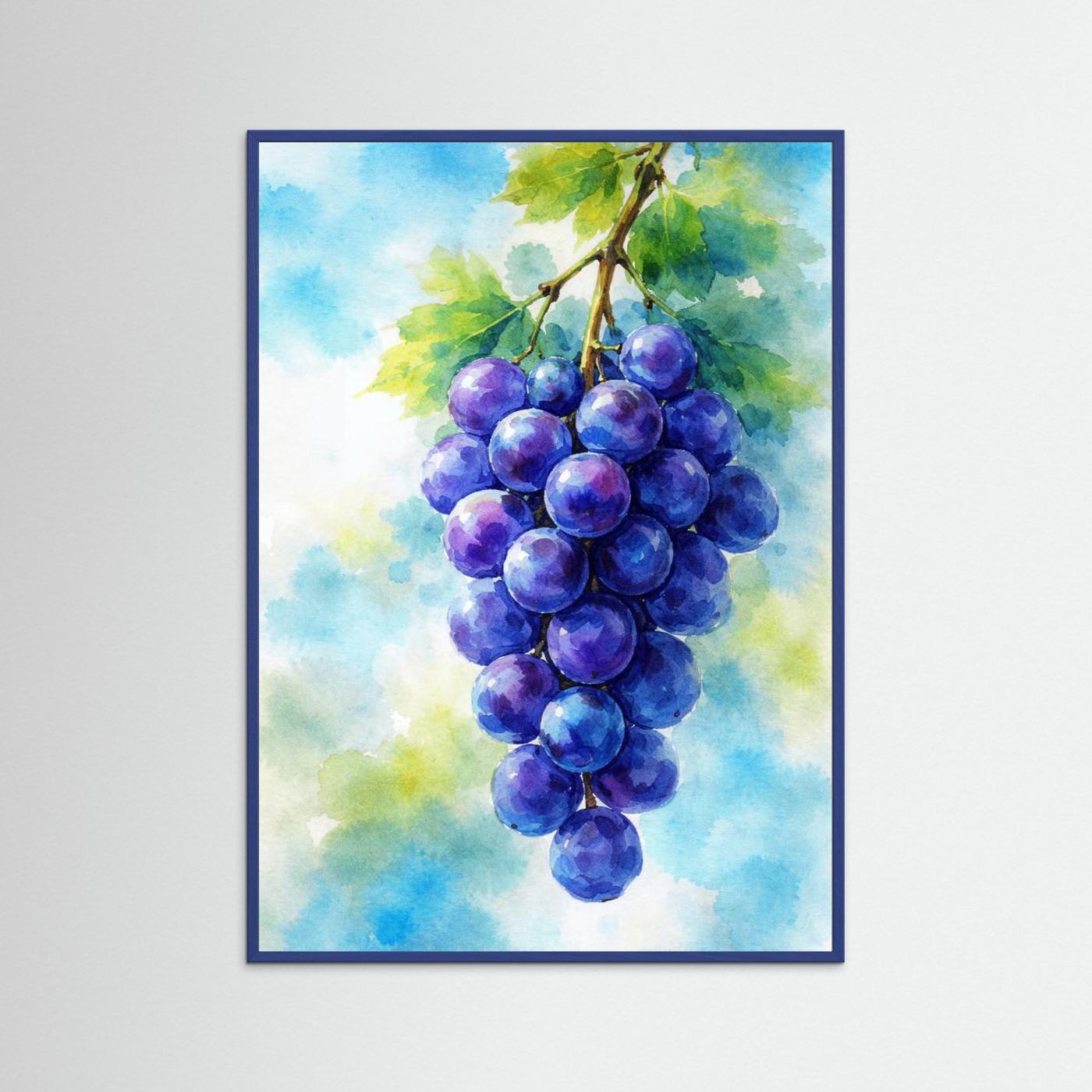 Purple Grapes Watercolor by Natalie Bruns Fine Art Paper 