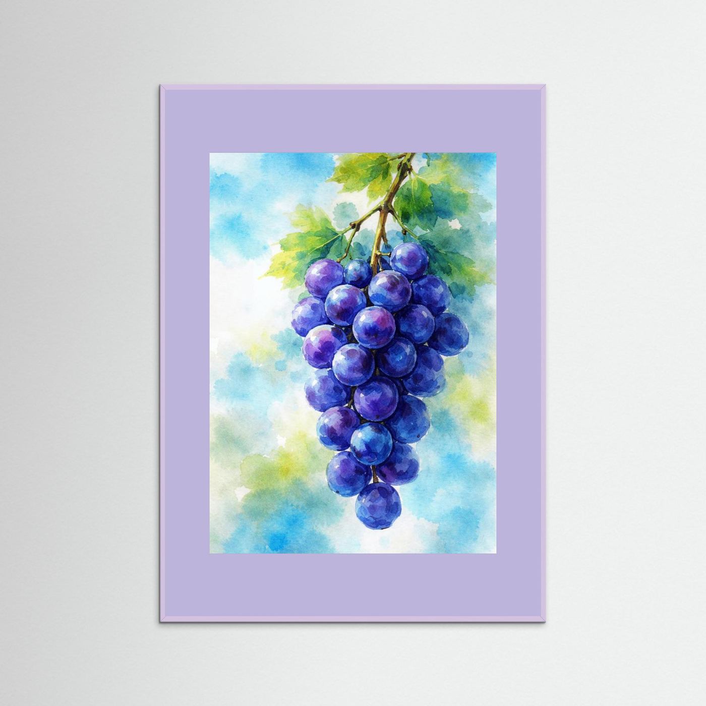 Purple Grapes Watercolor by Natalie Bruns Fine Art Paper 