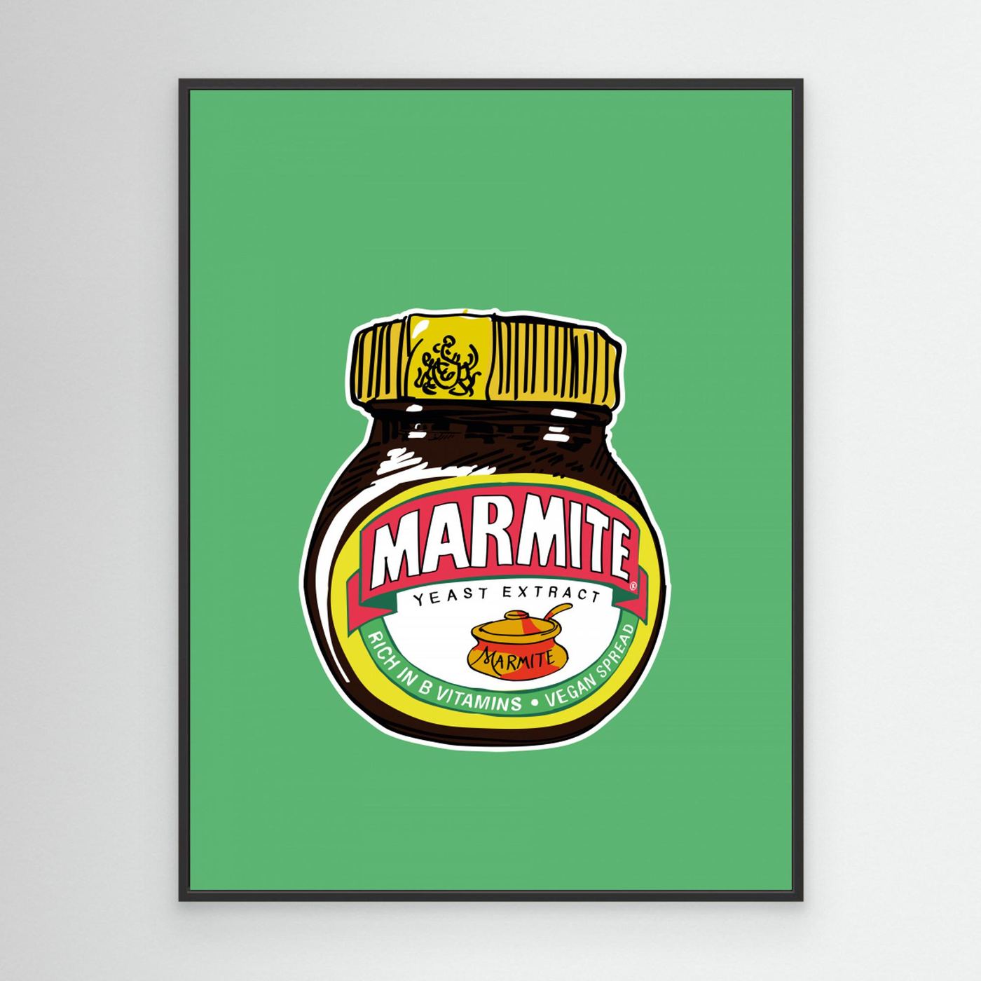 Green Graphic Spread Jar by Wall Chart Art Studio Canvas