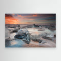 glacial lagoon beach by Massimo Baroni Canvas