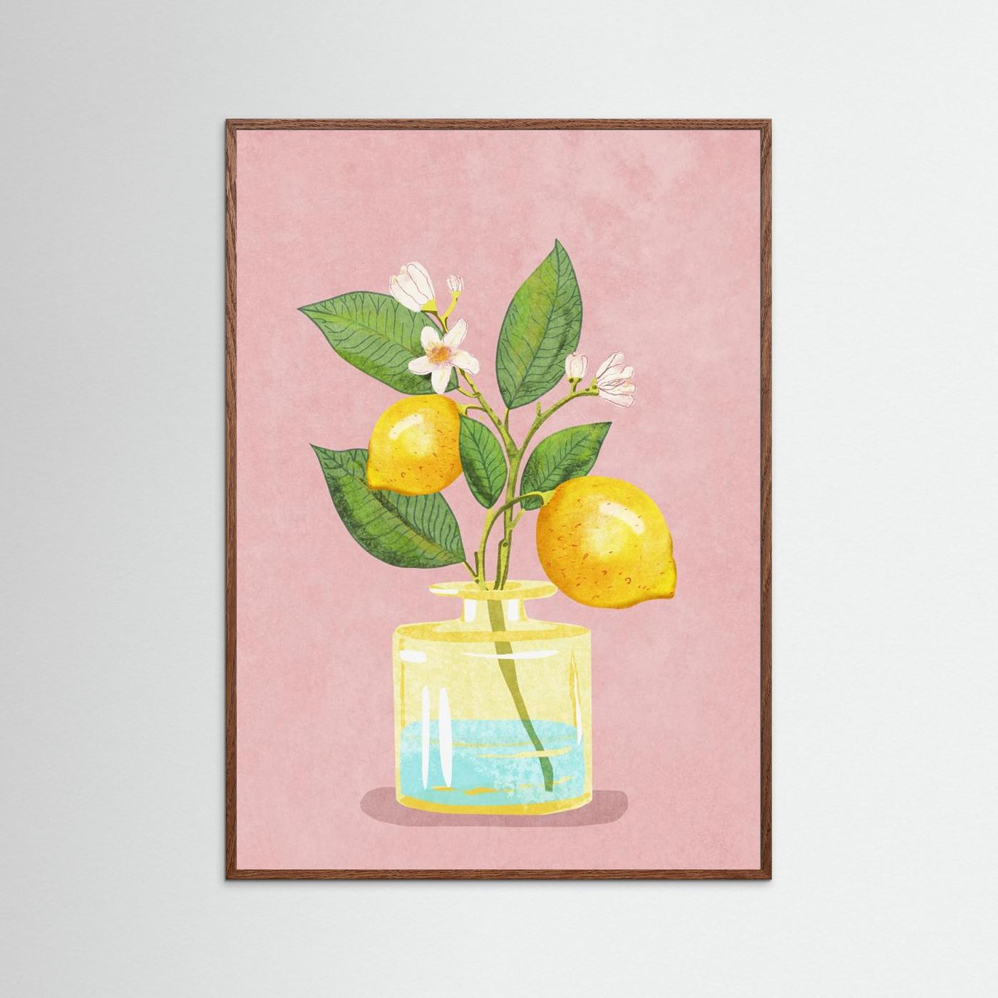 Lemon Bunch In Vase by Raissa Oltmanns Fine Art Paper 