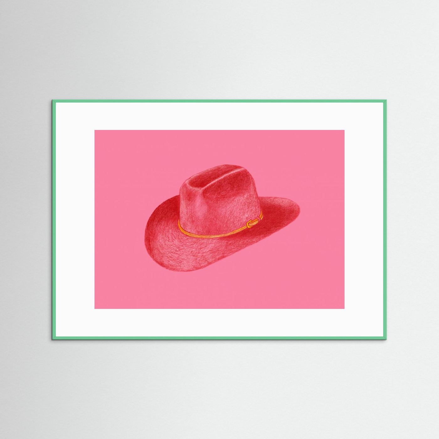 Red Stetson On Pink by Anyone Can Yeehaw