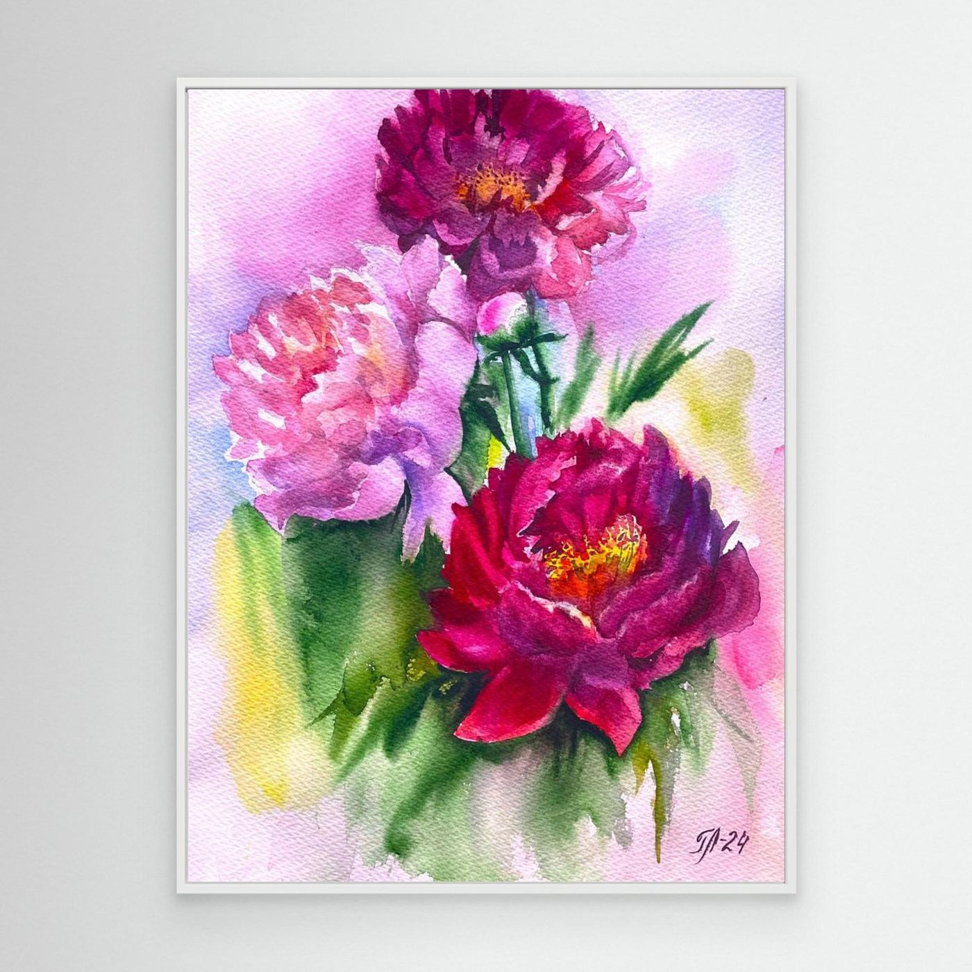 Peonies by Tanya Lundmark Canvas