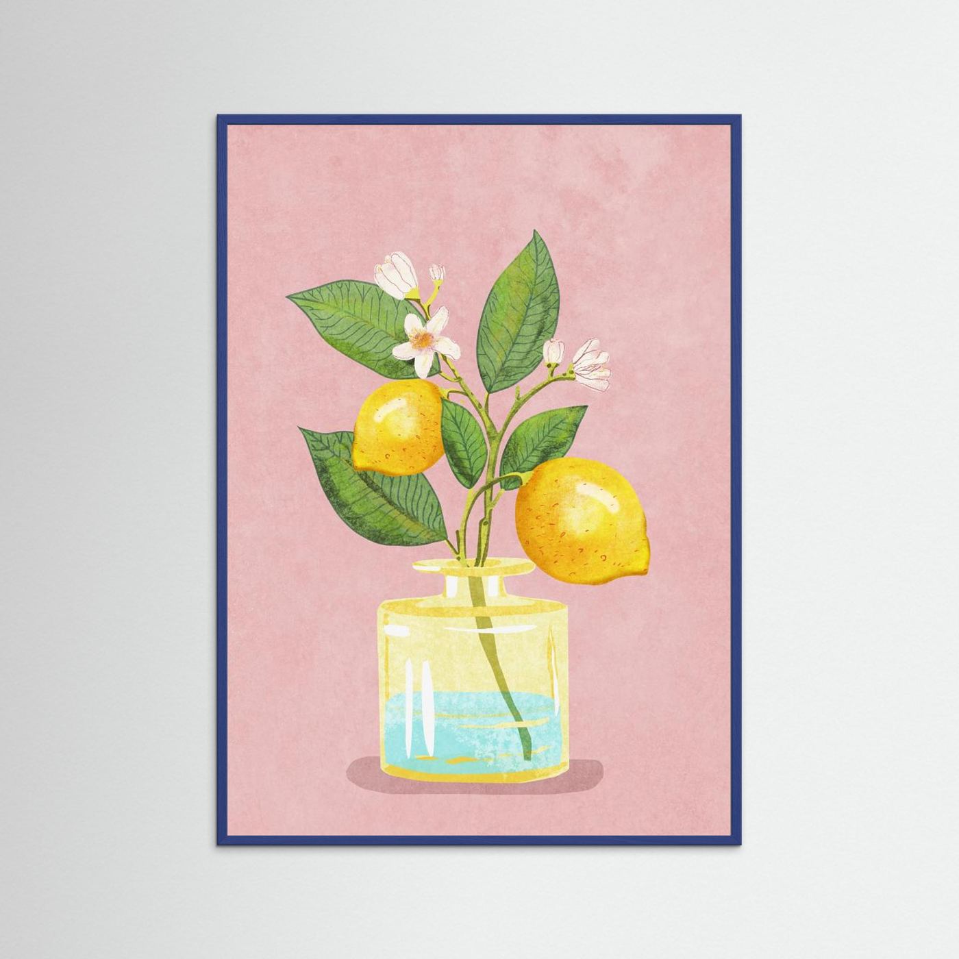 Lemon Bunch In Vase by Raissa Oltmanns Fine Art Paper 