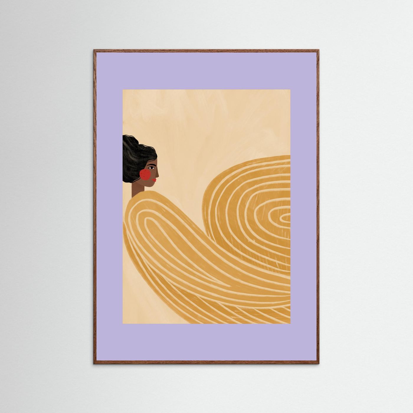 The Woman With the Yellow Stripes by Bea Müller Fine Art Paper 