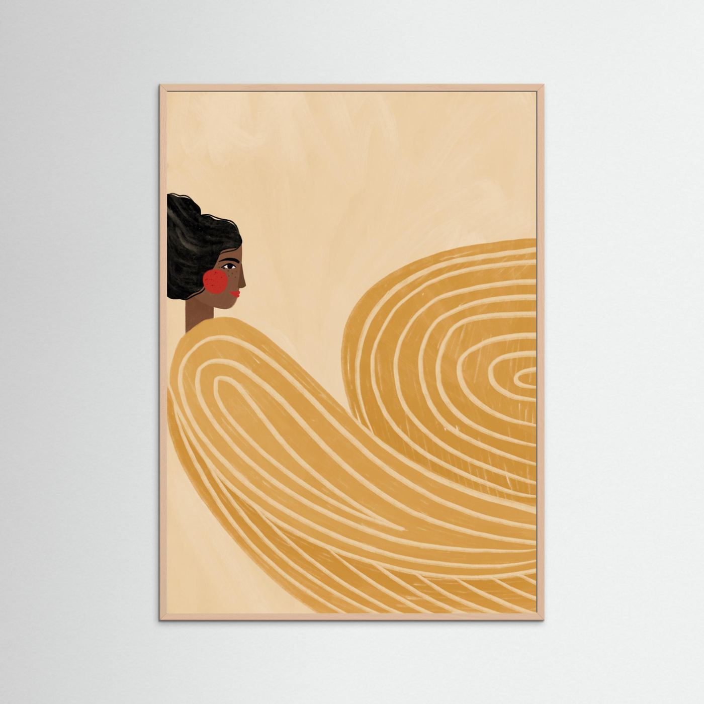 The Woman With the Yellow Stripes by Bea Müller Fine Art Paper 