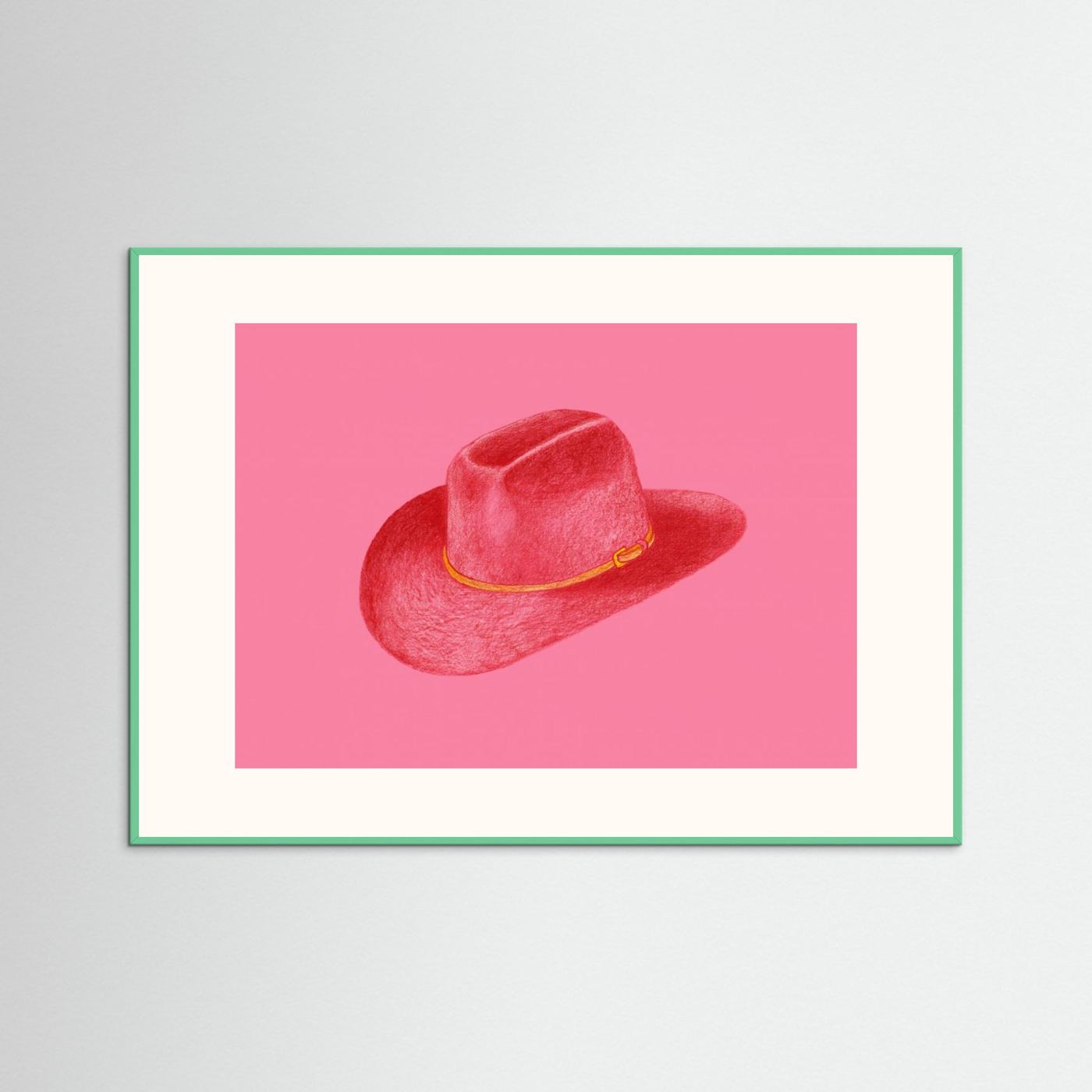 Red Stetson On Pink by Anyone Can Yeehaw