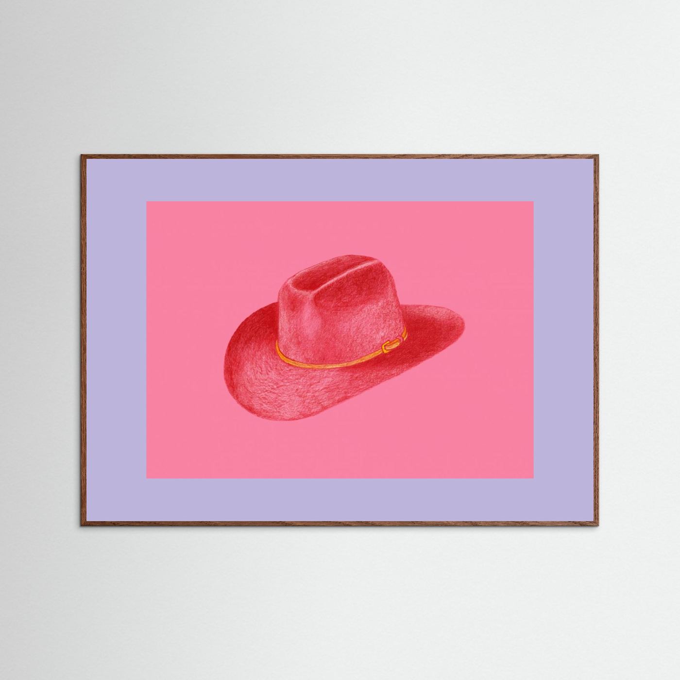 Red Stetson On Pink by Anyone Can Yeehaw