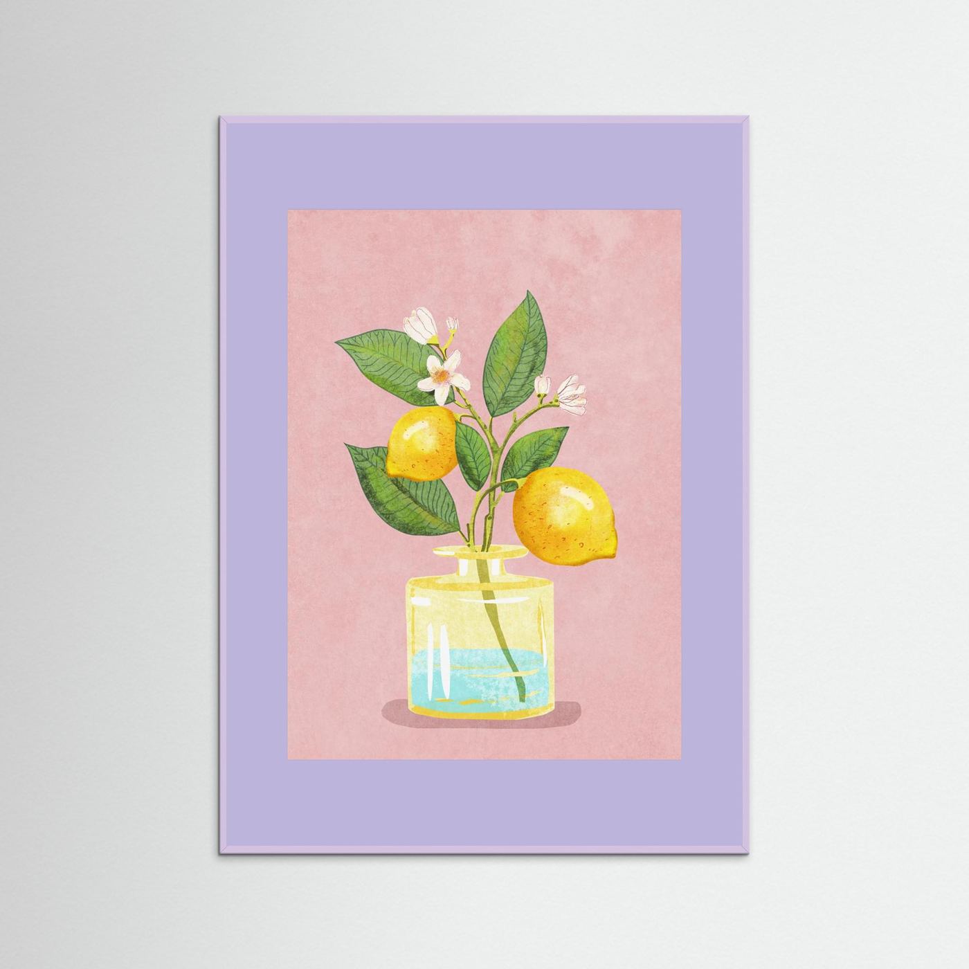 Lemon Bunch In Vase by Raissa Oltmanns Fine Art Paper 