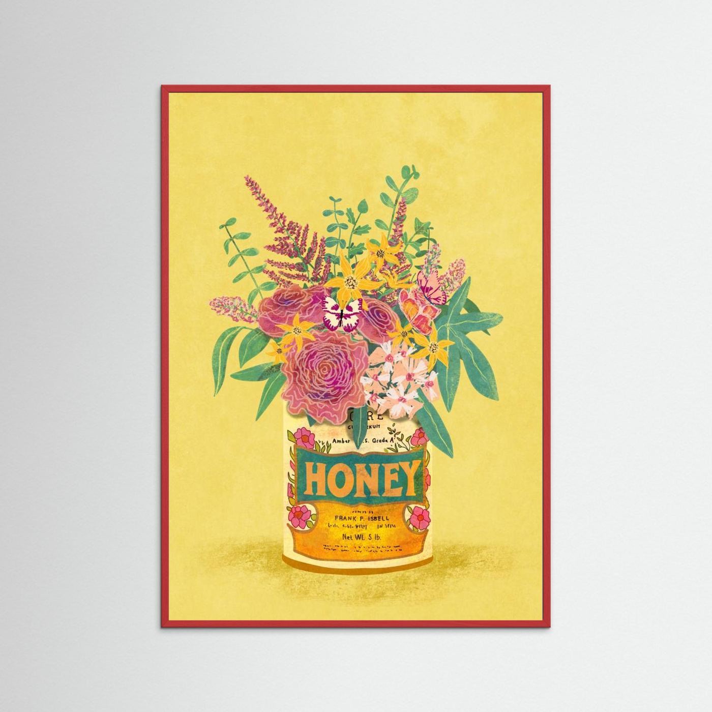 Flowers In a vintage Honey Can by Raissa Oltmanns Fine Art Paper 