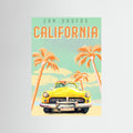 California Surf Poster by The Whiskey Ginger Fine Art Paper