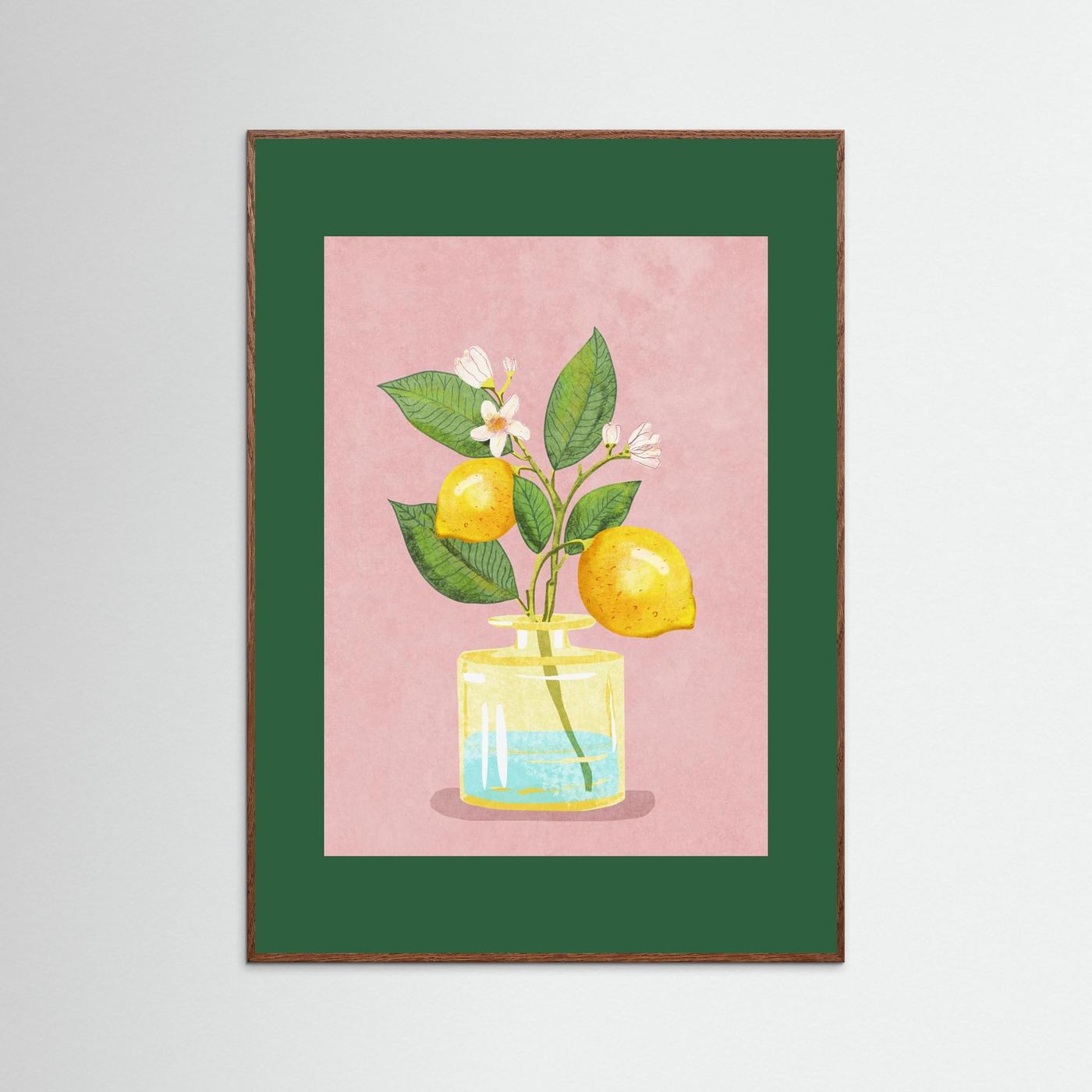 Lemon Bunch In Vase by Raissa Oltmanns Fine Art Paper 