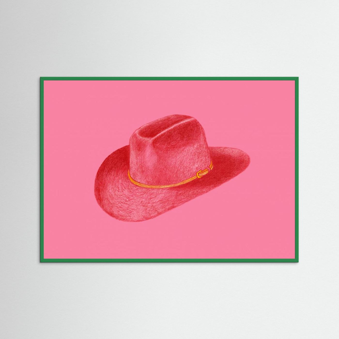 Red Stetson On Pink by Anyone Can Yeehaw