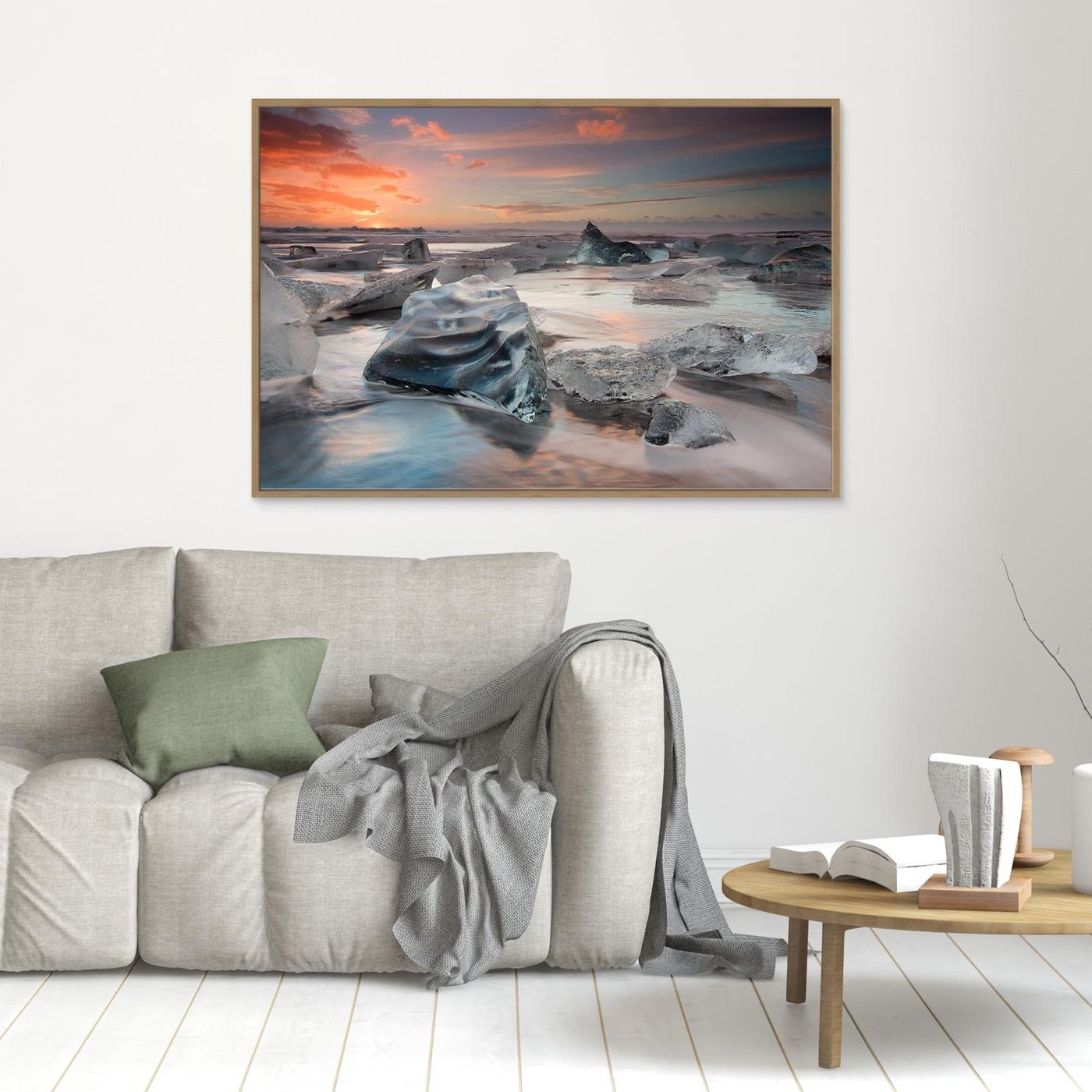 glacial lagoon beach by Massimo Baroni Canvas