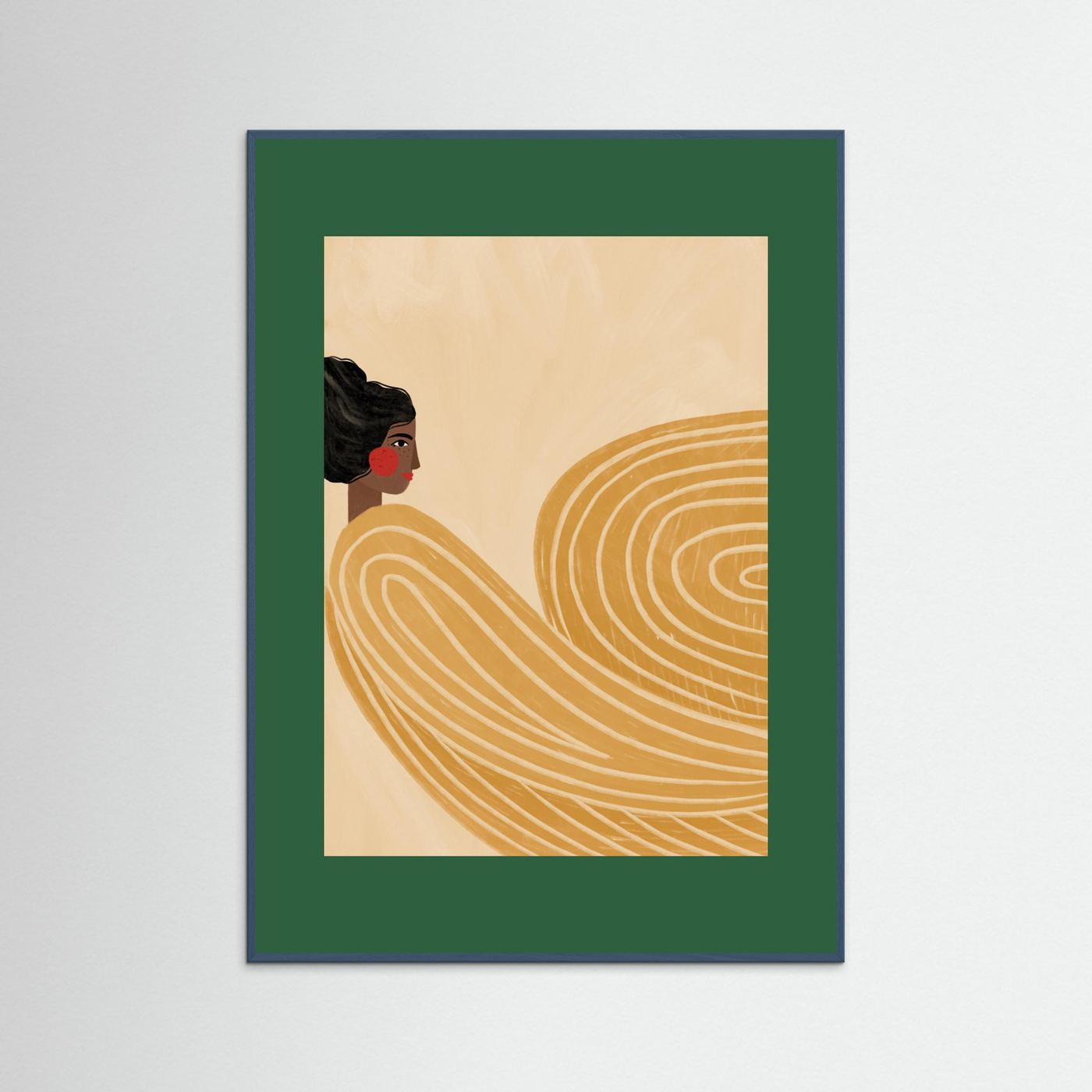 The Woman With the Yellow Stripes by Bea Müller Fine Art Paper 