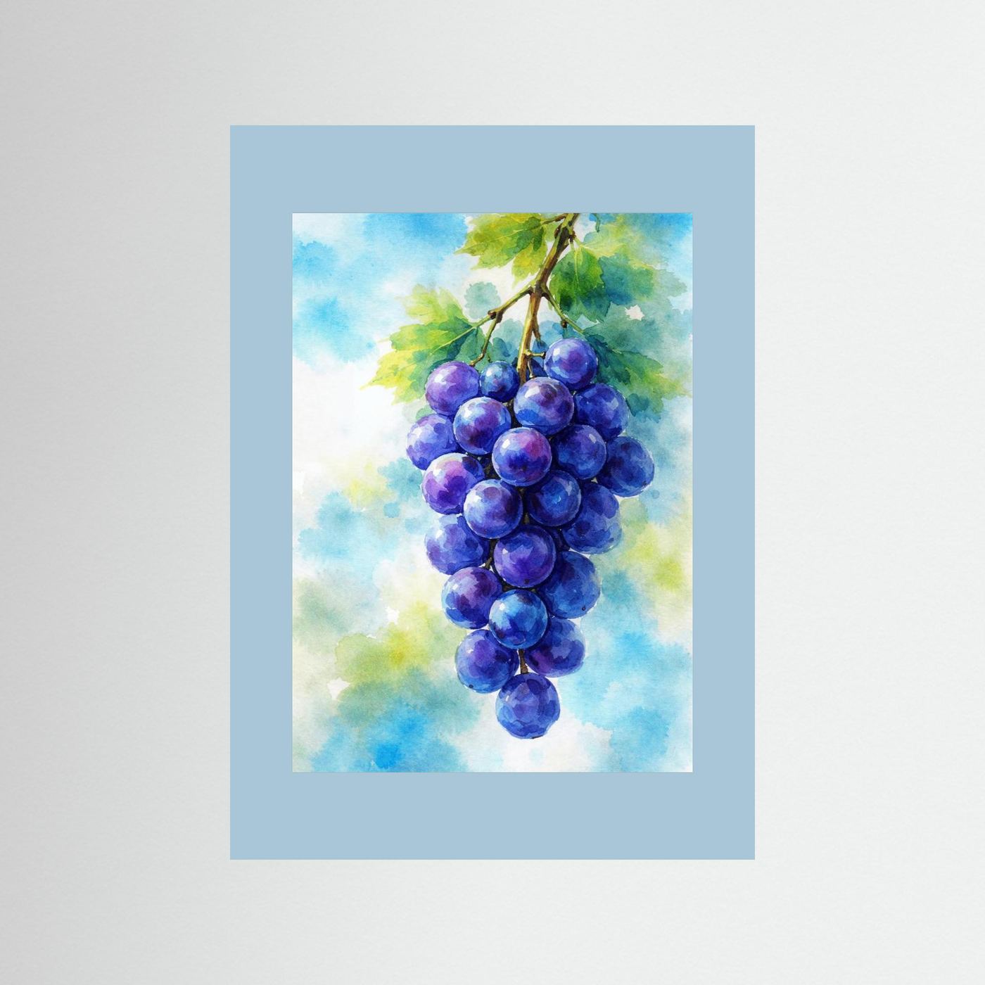 Purple Grapes Watercolor by Natalie Bruns Fine Art Paper 
