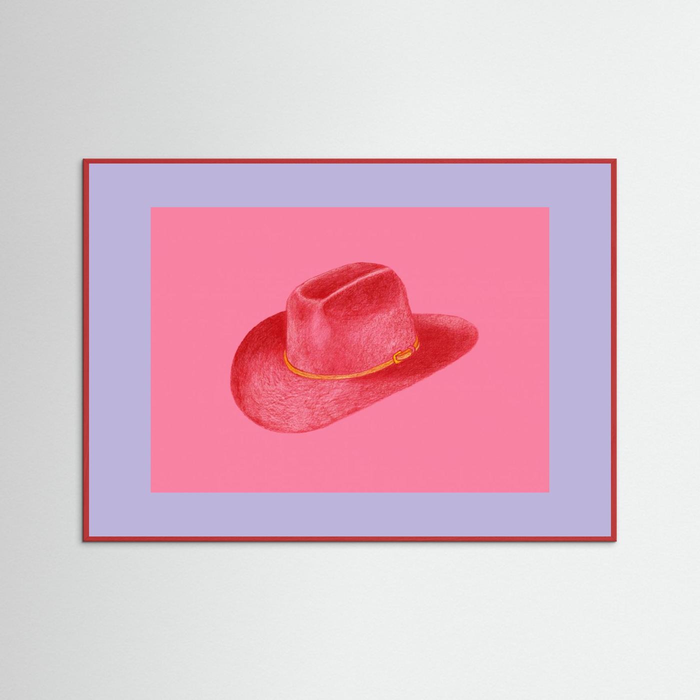 Red Stetson On Pink by Anyone Can Yeehaw