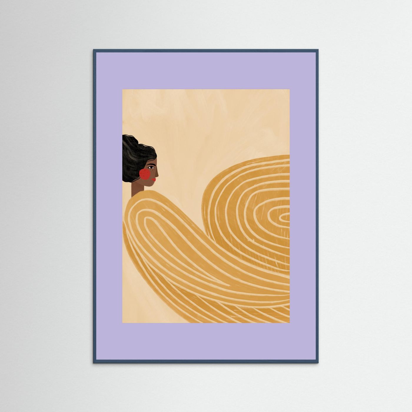The Woman With the Yellow Stripes by Bea Müller Fine Art Paper 