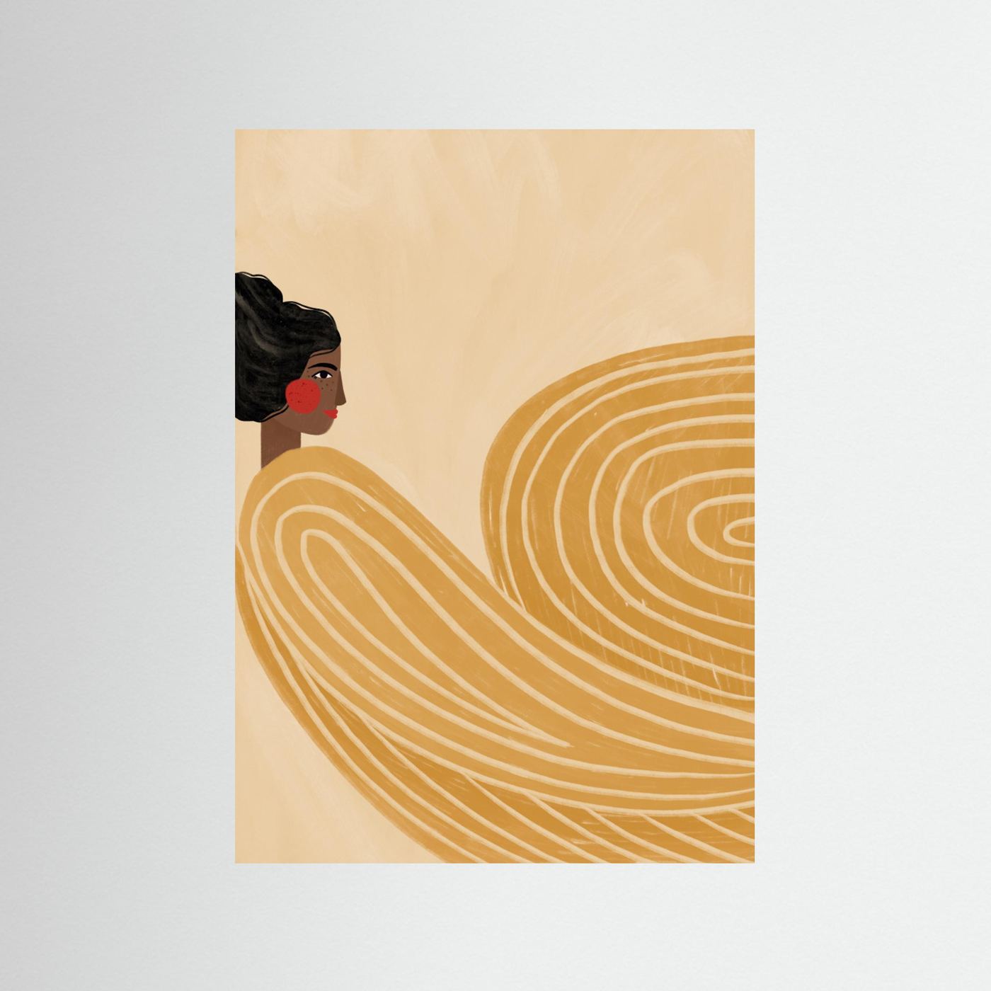 The Woman With the Yellow Stripes by Bea Müller Fine Art Paper 