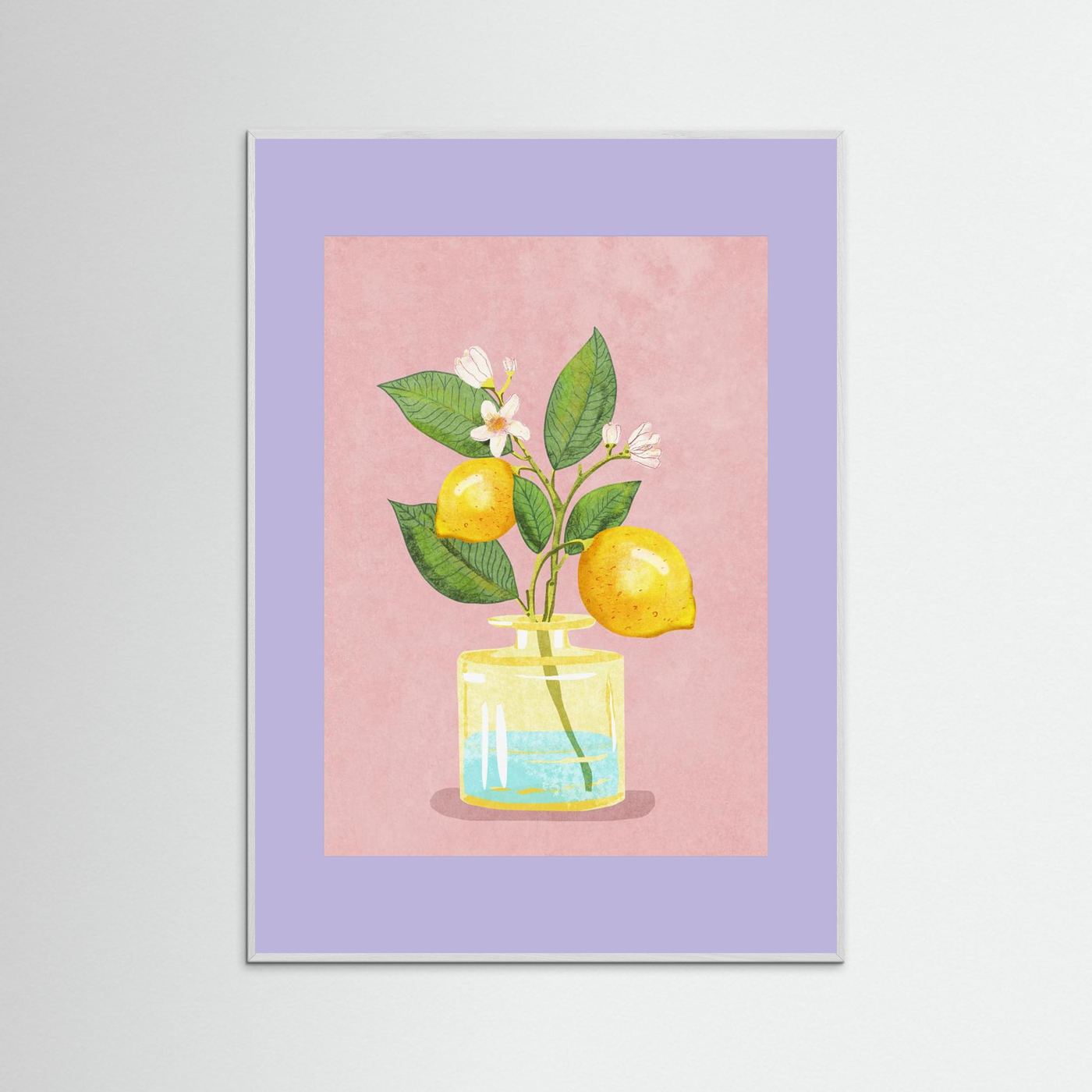 Lemon Bunch In Vase by Raissa Oltmanns Fine Art Paper 