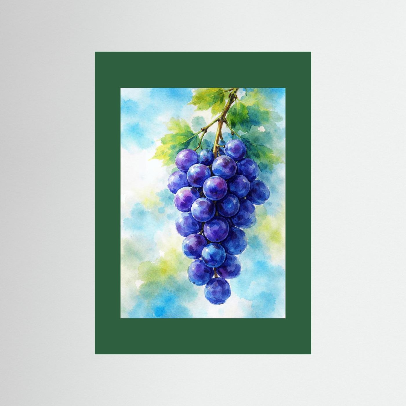 Purple Grapes Watercolor by Natalie Bruns Fine Art Paper 