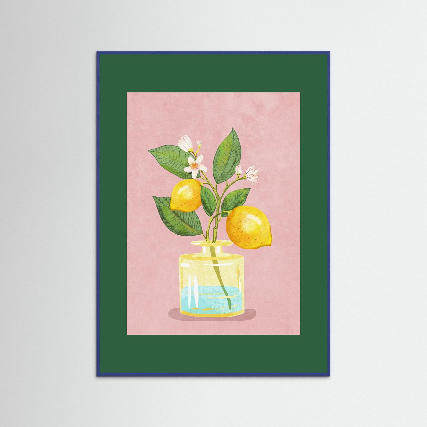 Lemon Bunch In Vase by Raissa Oltmanns Fine Art Paper 