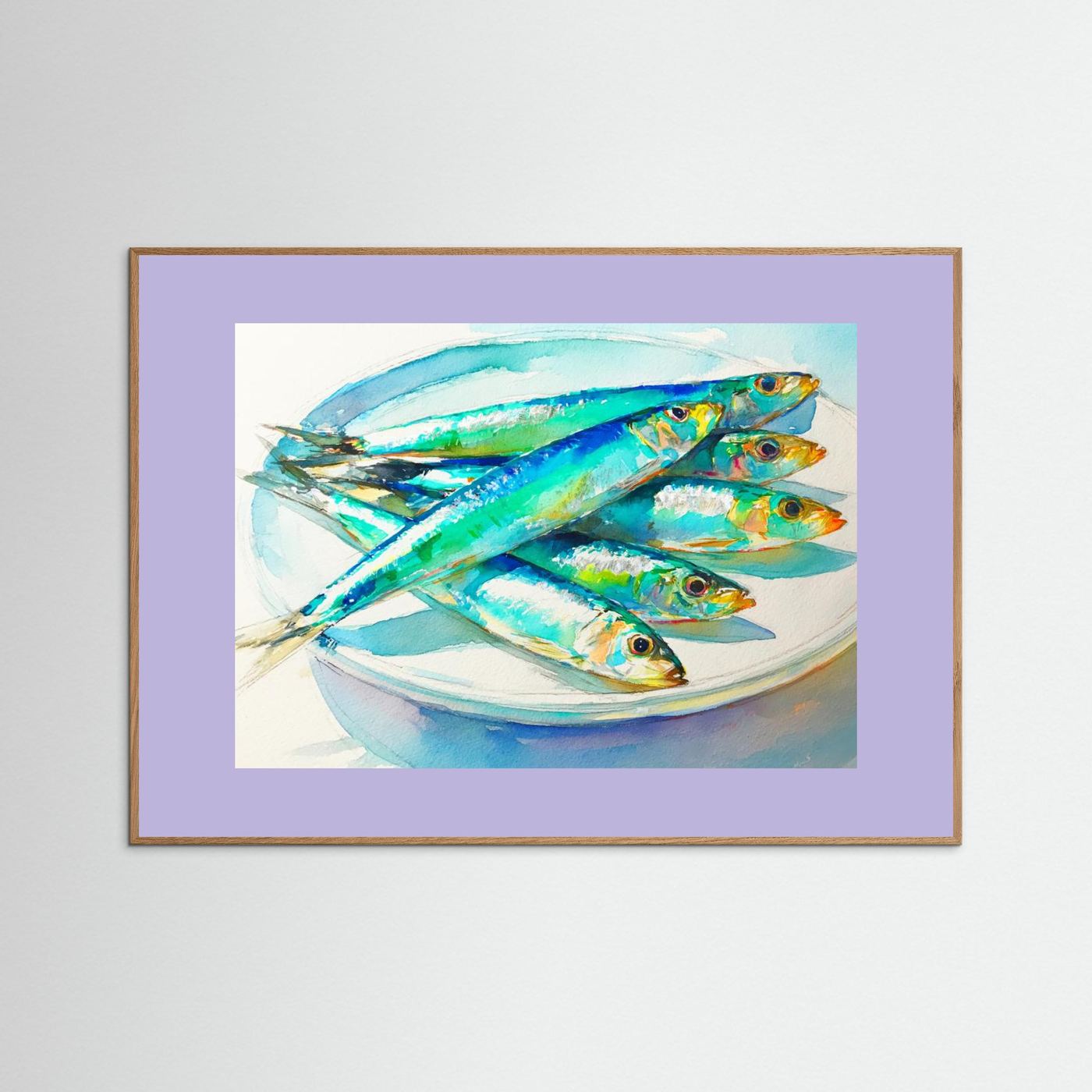 Colorful Sardines Painting by Treechild Fine Art Paper 