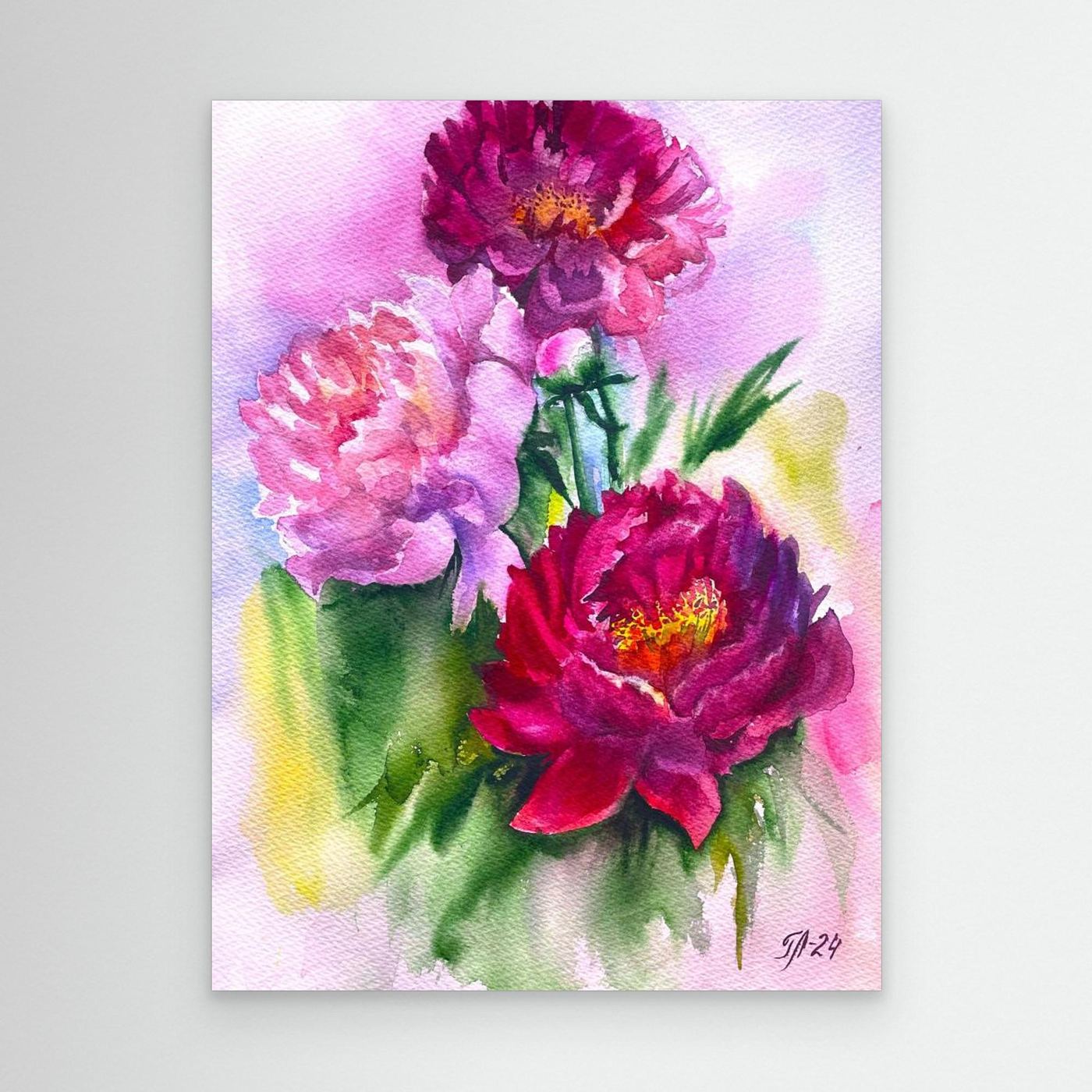 Peonies by Tanya Lundmark Canvas