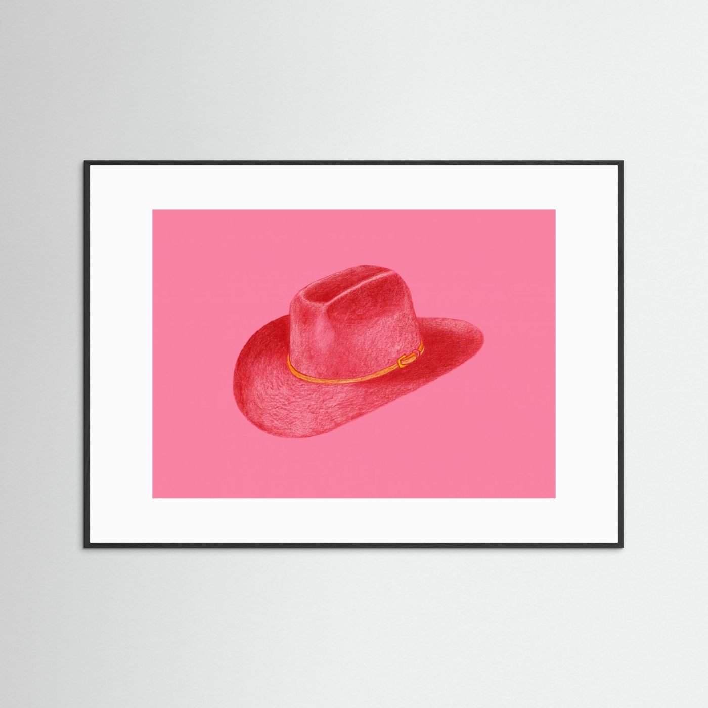 Red Stetson On Pink by Anyone Can Yeehaw