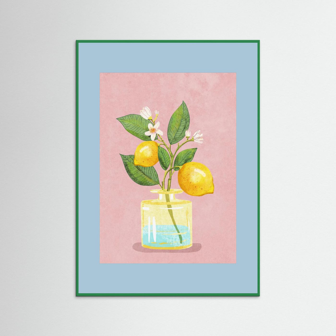 Lemon Bunch In Vase by Raissa Oltmanns Fine Art Paper 