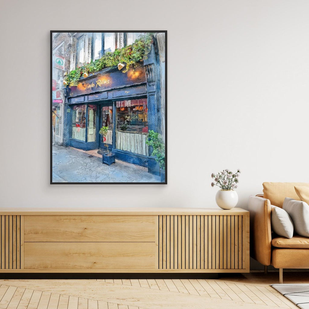 Dublin City Watercolor Art Ireland (10) by Justyna Jaszke Canvas