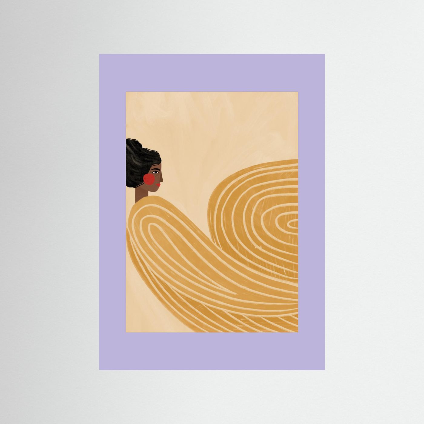 The Woman With the Yellow Stripes by Bea Müller Fine Art Paper 
