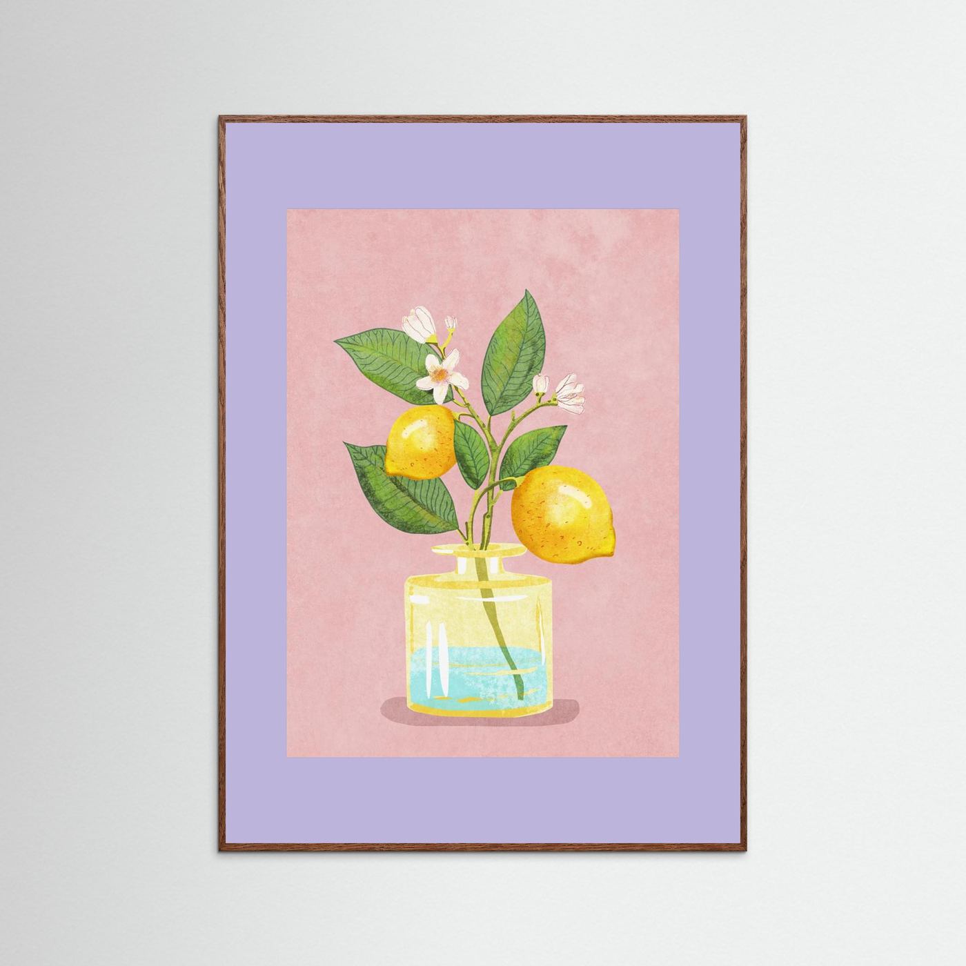 Lemon Bunch In Vase by Raissa Oltmanns Fine Art Paper 