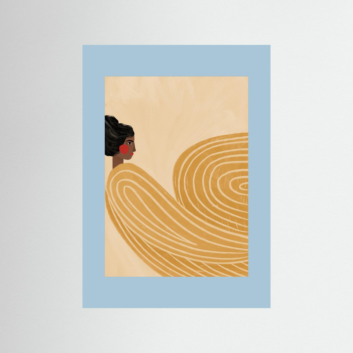 The Woman With the Yellow Stripes by Bea Müller Fine Art Paper 