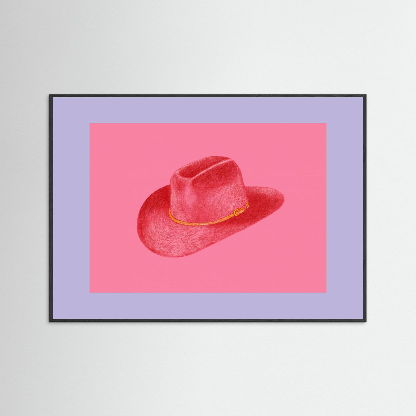 Red Stetson On Pink by Anyone Can Yeehaw