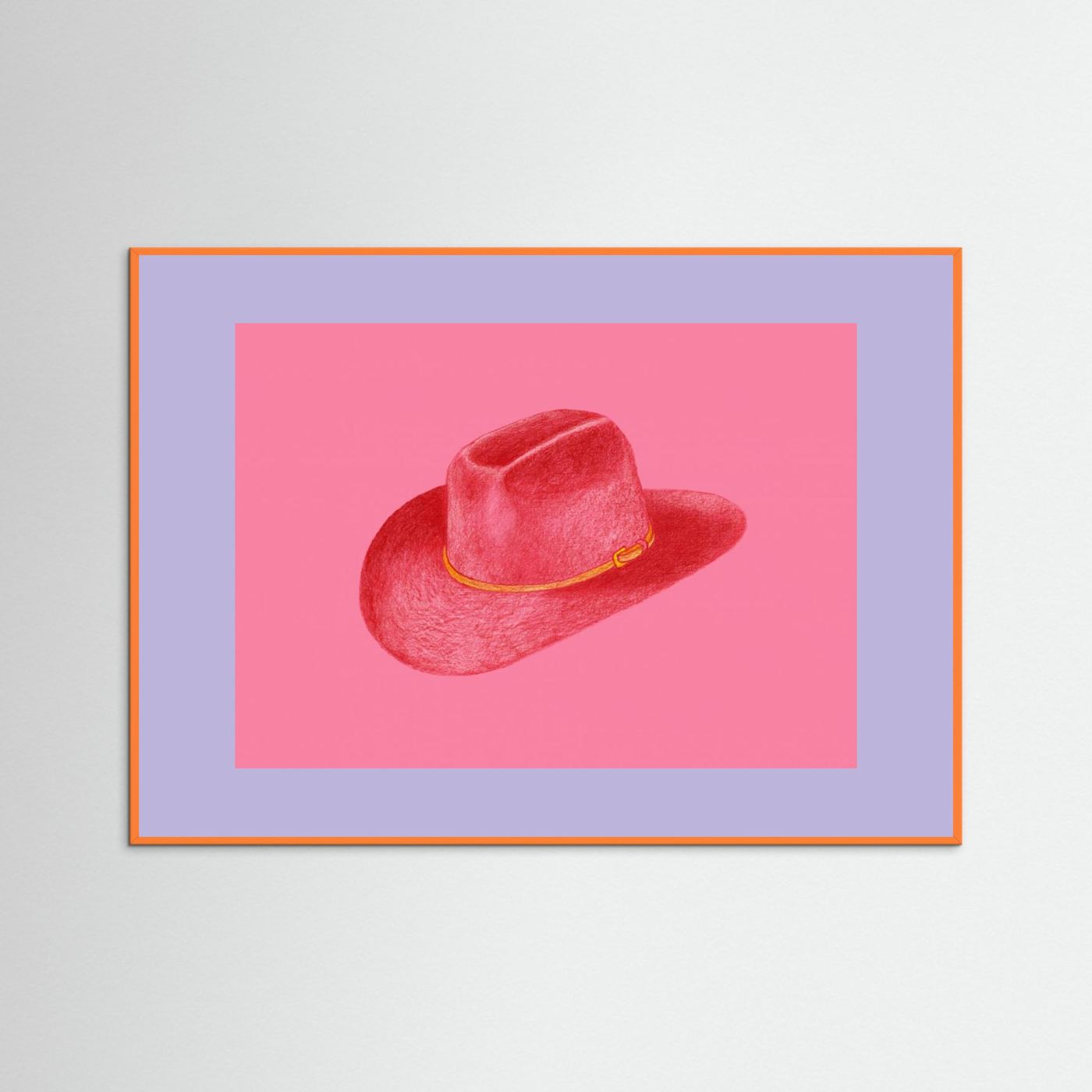 Red Stetson On Pink by Anyone Can Yeehaw