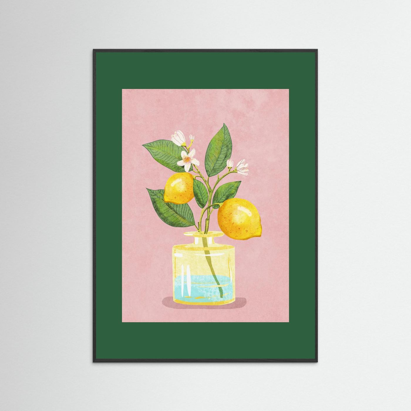 Lemon Bunch In Vase by Raissa Oltmanns Fine Art Paper 